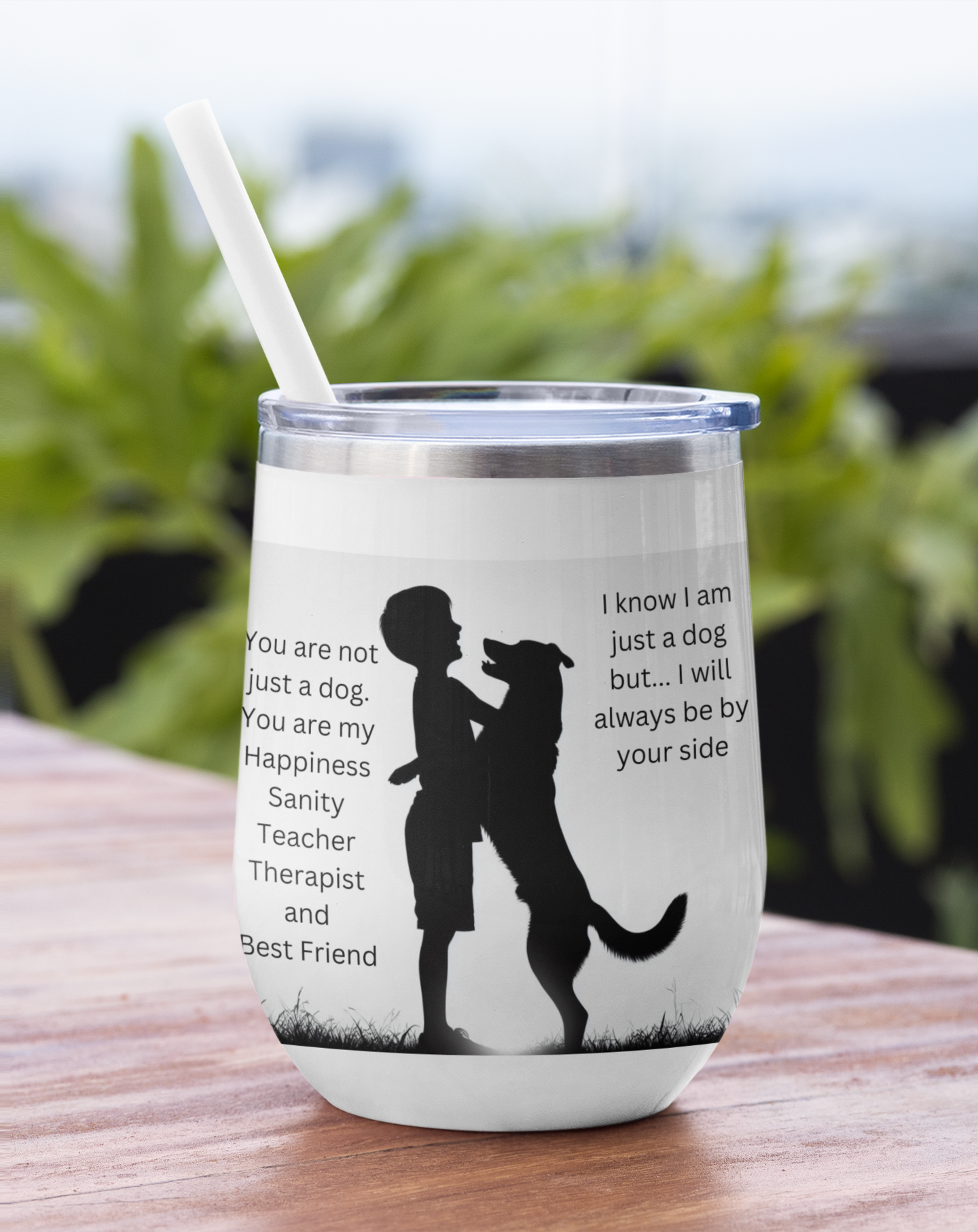 Hug a Dog Day Chill Wine Tumbler