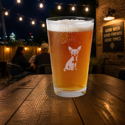 Chihuahua Engraved Pint Glass