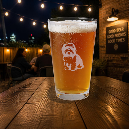 Shih Tzu Engraved Pint Glass
