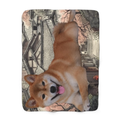 Shiba Inu Heritage Blanket Cozy Sherpa Fleece Blanket