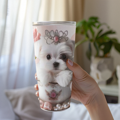Teacup Maltese Tumbler 20oz
